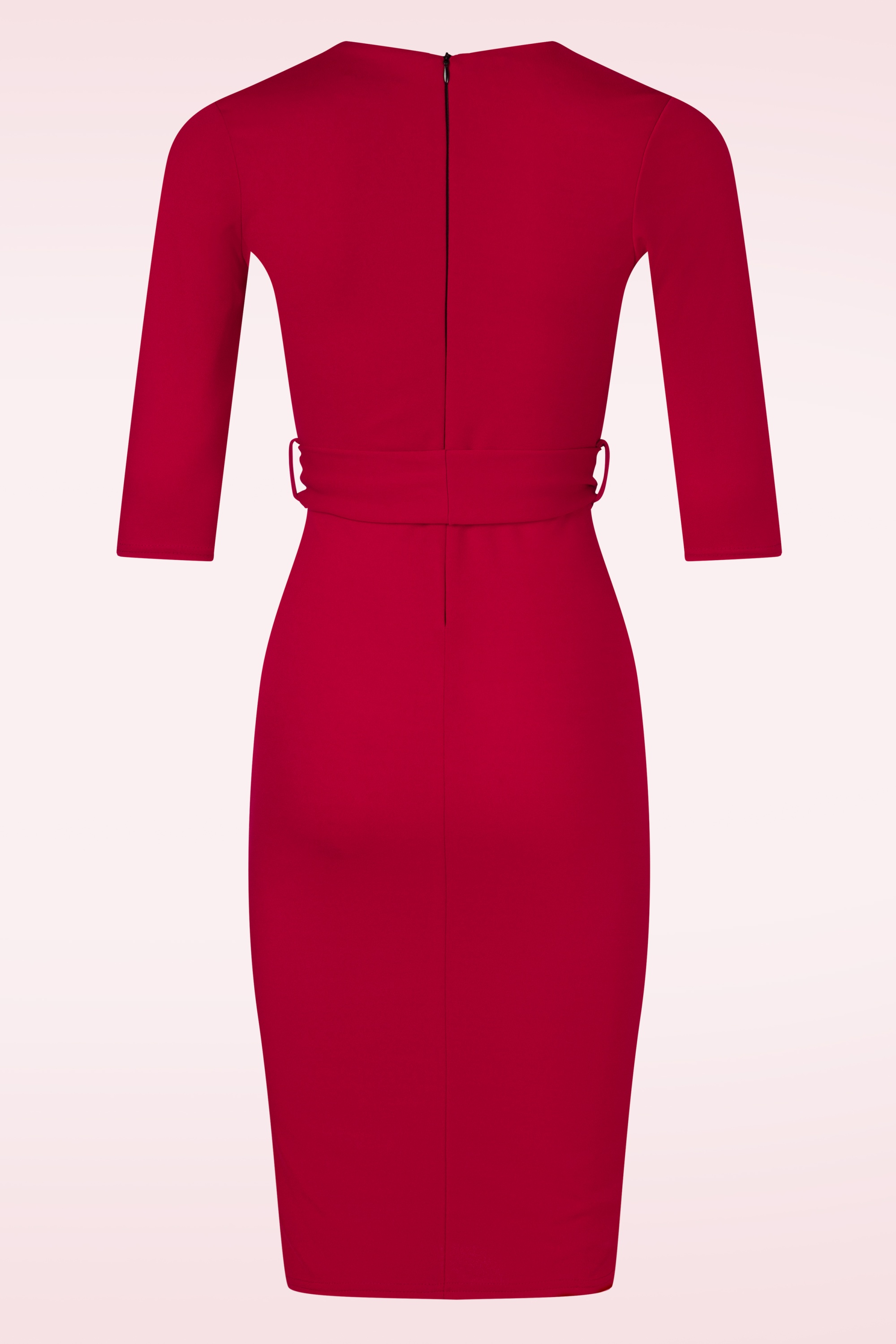 Vintage Chic for Topvintage - Topvintage exclusive ~ Daphne Pencil jurk in rood 3