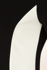 Vintage Chic for Topvintage - Topvintage exclusive ~ Sasha A-lijn jurk in zwart en wit 2