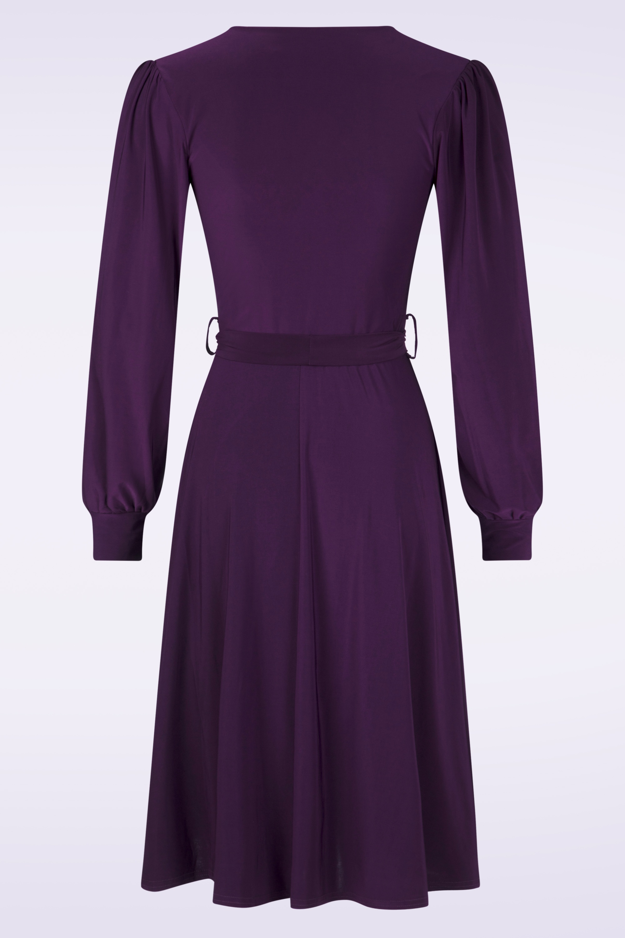 Vintage Chic for Topvintage - Topvintage exclusive ~ Romy Slinky swing jurk in pruimpaars 3