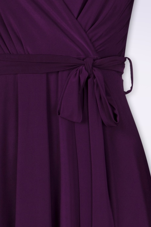 Vintage Chic for Topvintage - Romy Slinky Swingkleid in Pflaume 2
