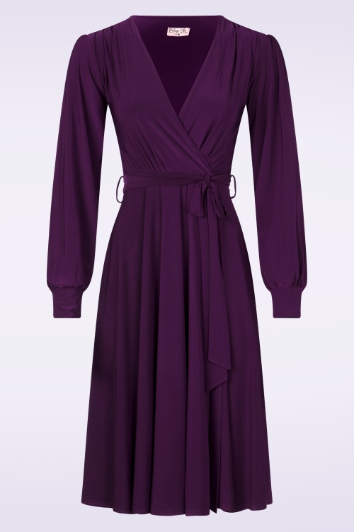 Vintage Chic for Topvintage - Romy Slinky Swingkleid in Pflaume