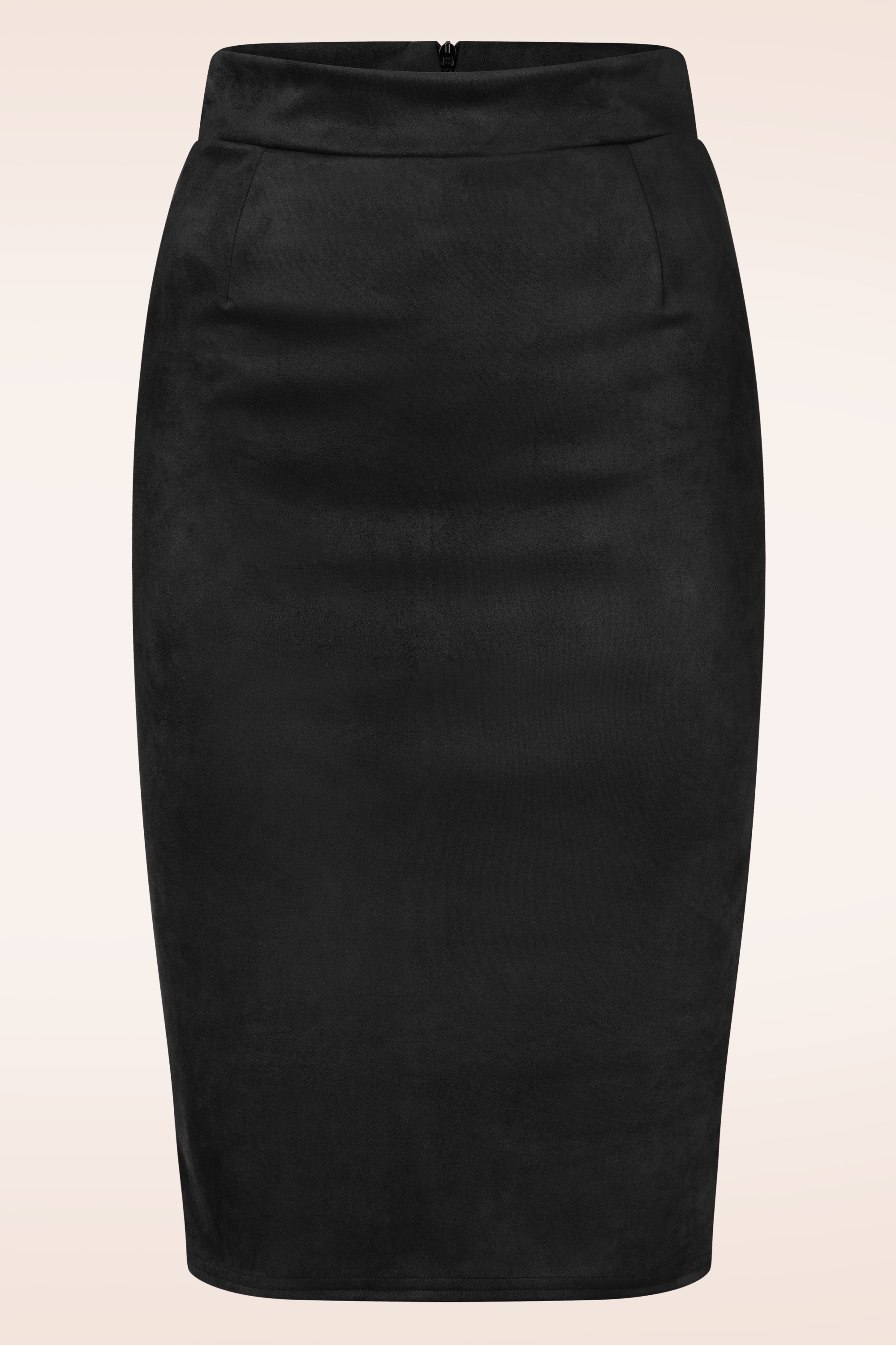 Vintage Chic for Topvintage - Topvintage exclusive ~ Sierra Suede Look Pencil rok in zwart