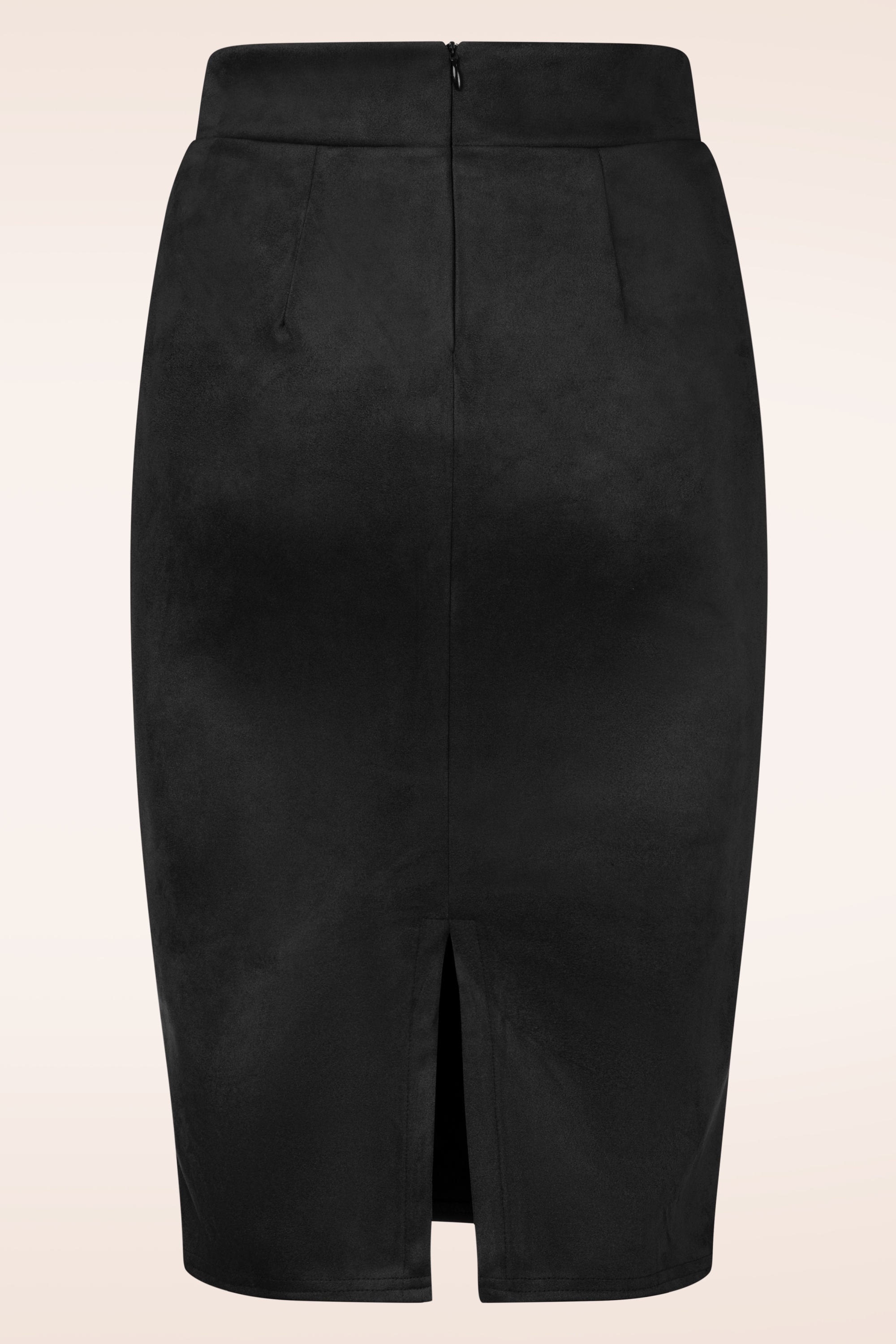 Vintage Chic for Topvintage - Topvintage exclusive ~ Sierra Suede Look Pencil rok in zwart 3