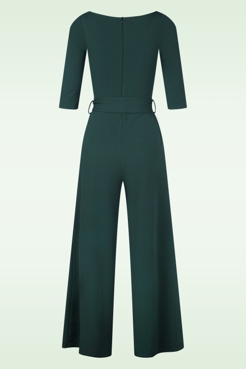 Vintage Chic for Topvintage - Topvintage exclusive ~ Irina jumpsuit in pine groen 4