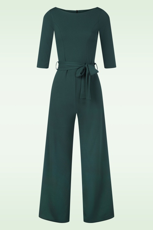 Vintage Chic for Topvintage - Irina jumpsuit in pine groen