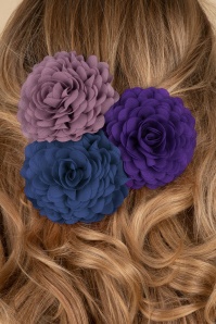 Urban Hippies - Haarbloemenset in distel, donker jeans en petunia 3