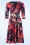 Vintage Chic for Topvintage - Caroline Floral Swingkleid in Marineblau