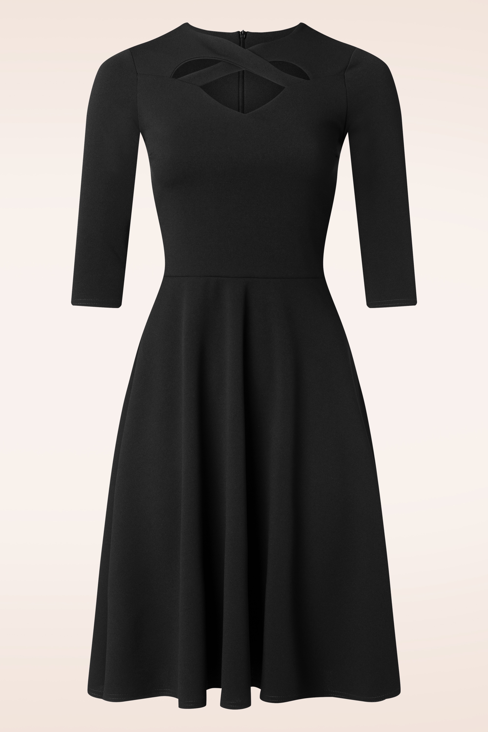 Vintage Chic for Topvintage - Topvintage exclusive ~ Leah swing jurk in zwart