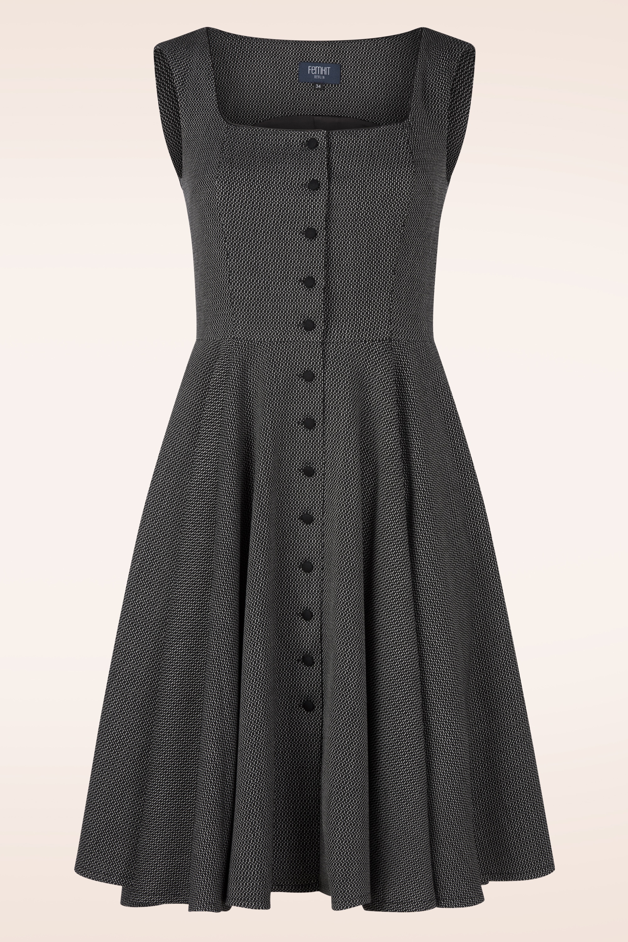 Femkit - Manon jurk in antraciet grijs