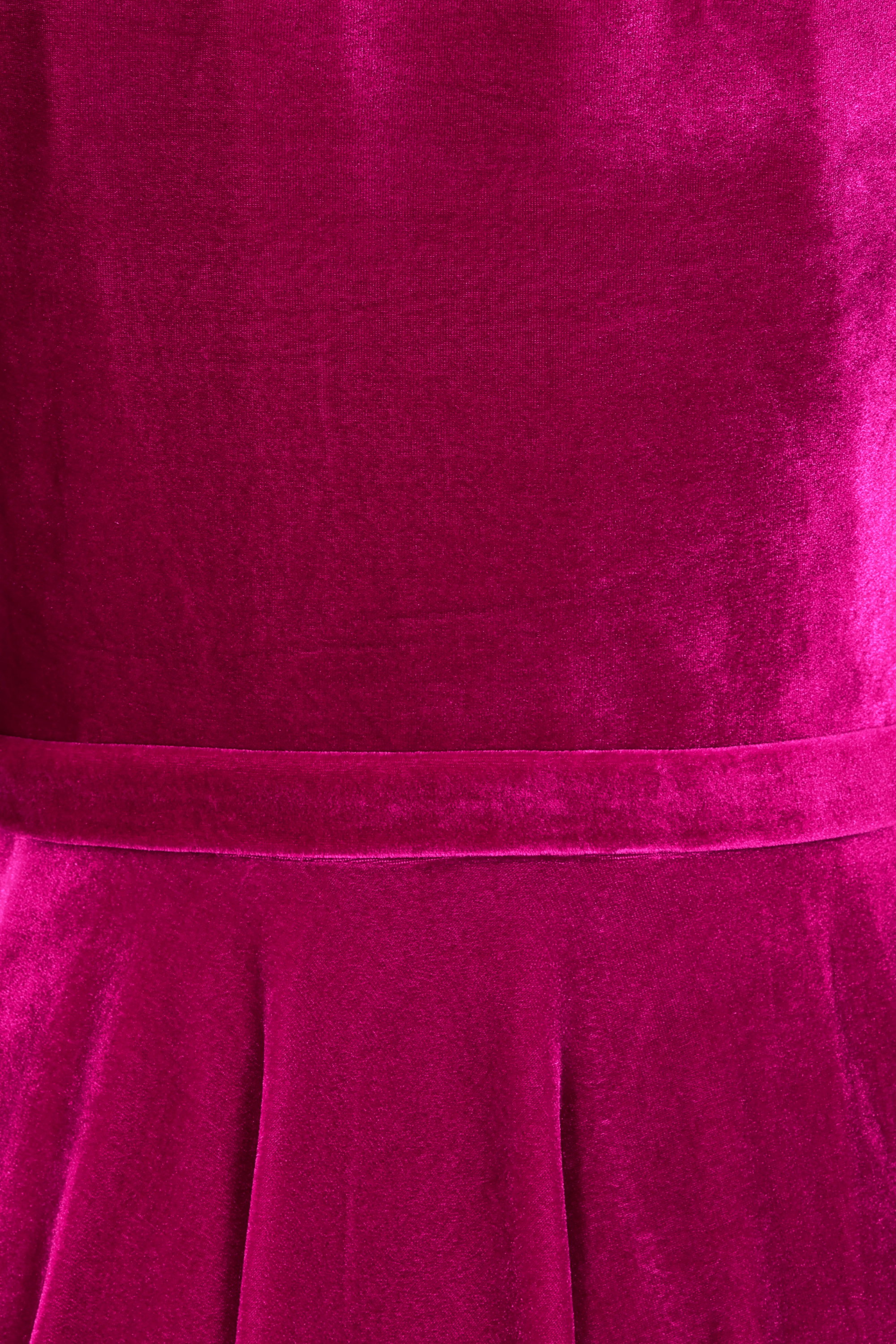 Glamour Bunny - Marilyn Velvet swing jurk in magenta 5