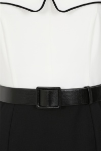 Glamour Bunny - Emiliya Fishtail jurk in zwart en wit 5