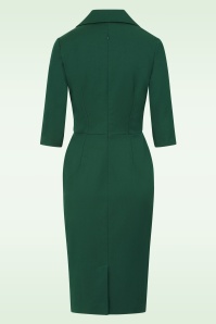 Glamour Bunny - Imogen pencil jurk in dennengroen 6