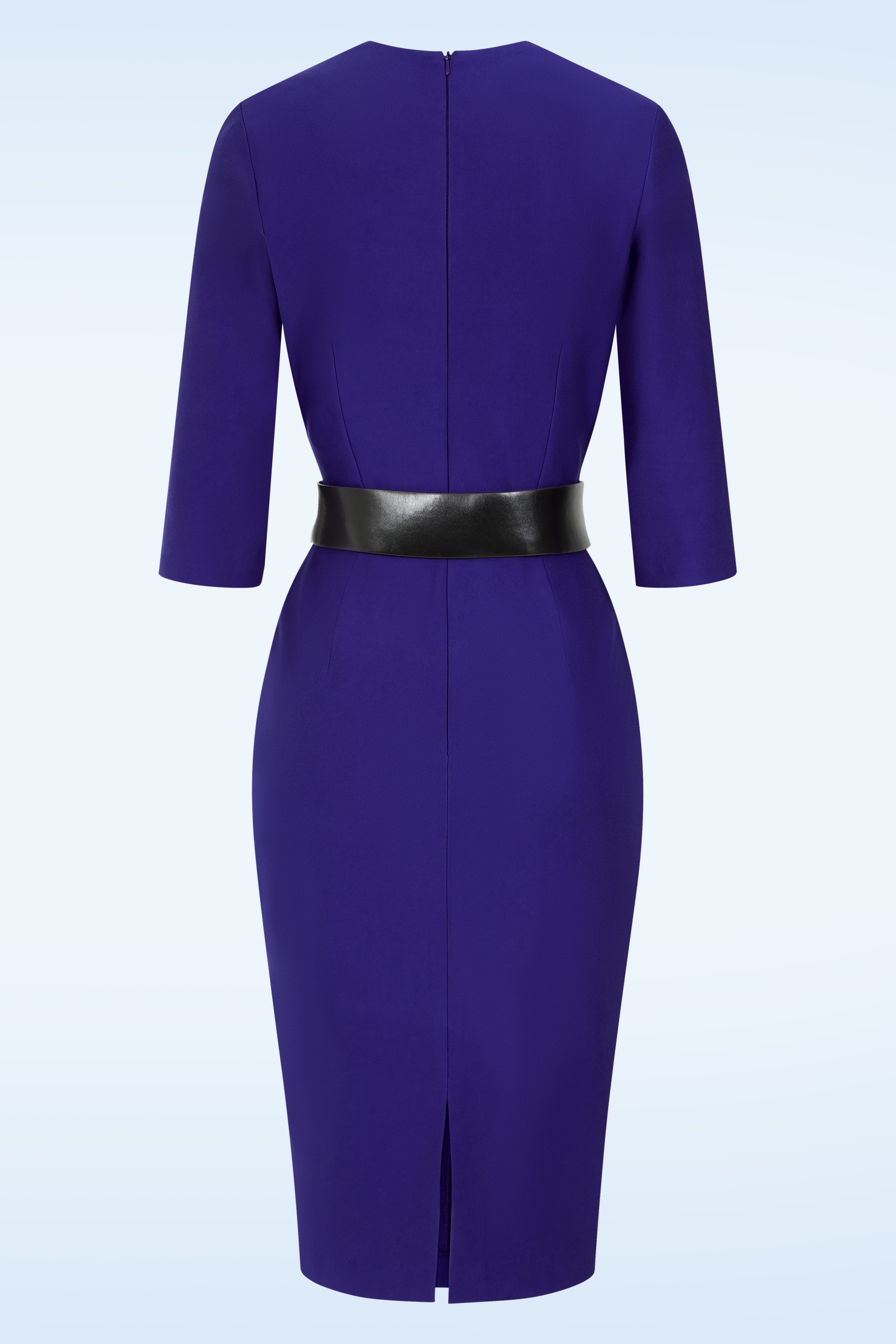 Glamour Bunny - Myra pencil jurk in violetblauw 6