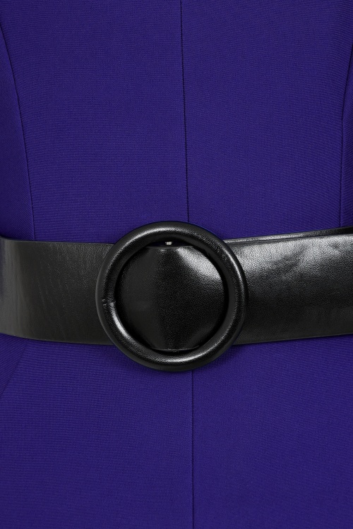 Glamour Bunny - Myra pencil jurk in violetblauw 4