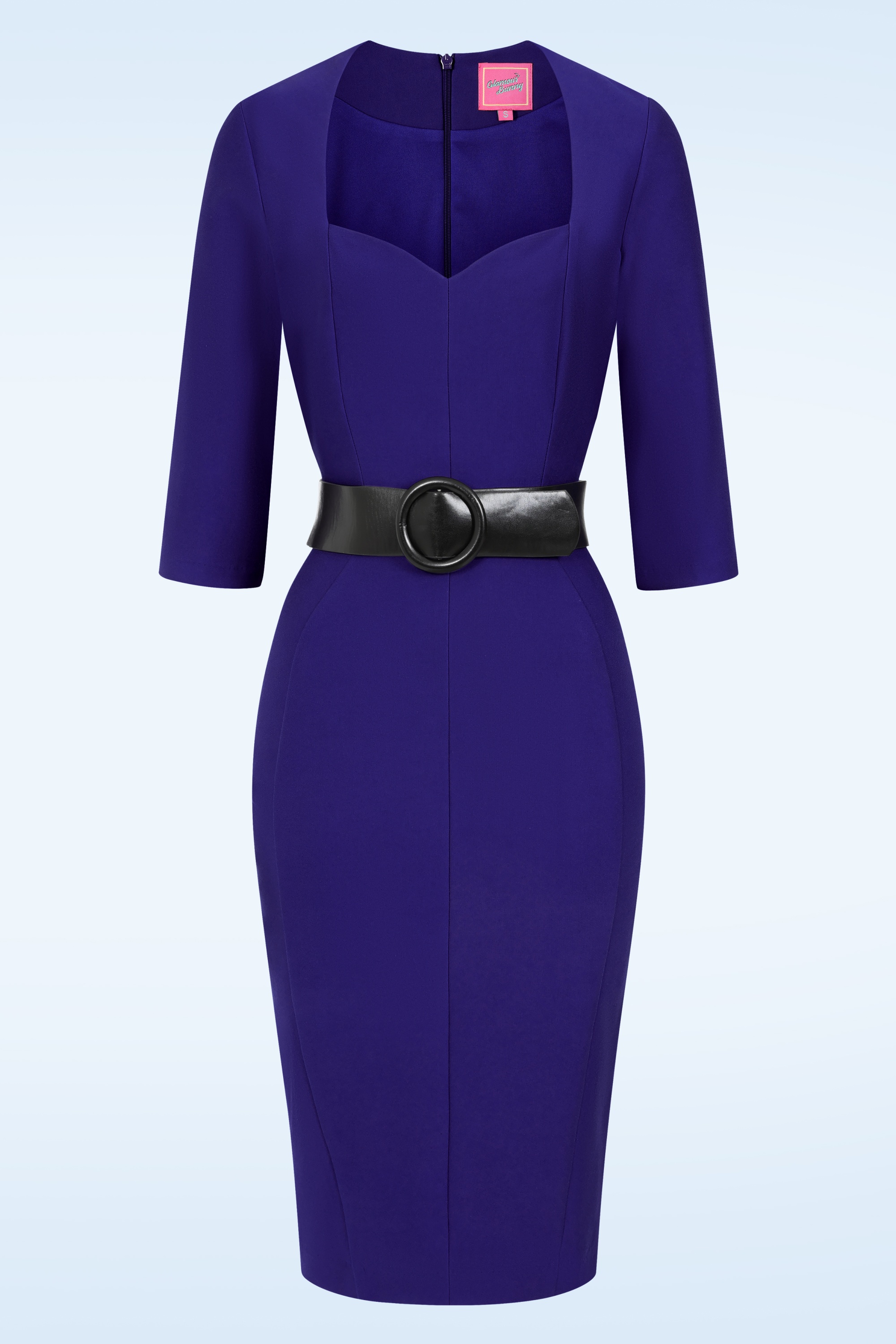 Glamour Bunny - Myra pencil jurk in violetblauw 2