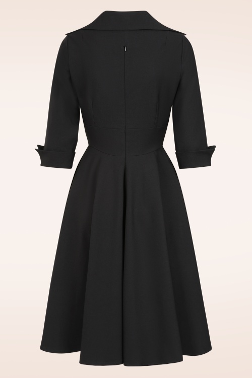 Glamour Bunny - Lorelei swing jurk in zwart 6