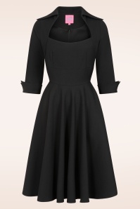 Glamour Bunny - Lorelei swing jurk in zwart 4