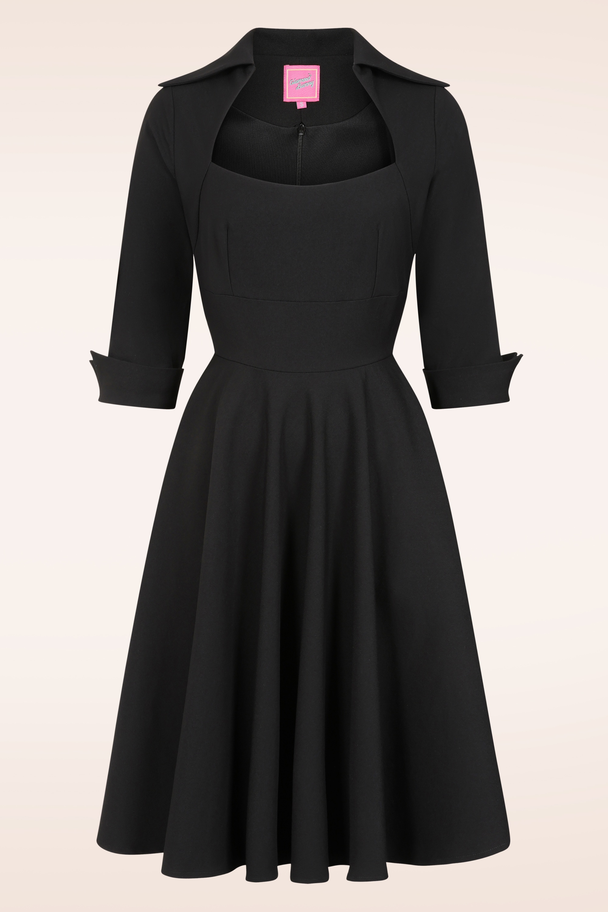 Glamour Bunny - Lorelei swing jurk in zwart 4