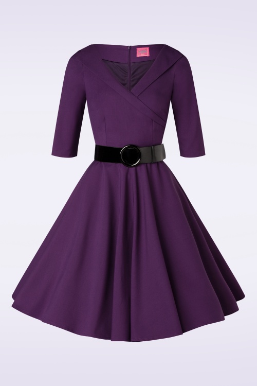 Glamour Bunny - Aviva swing jurk in koningspaars 7