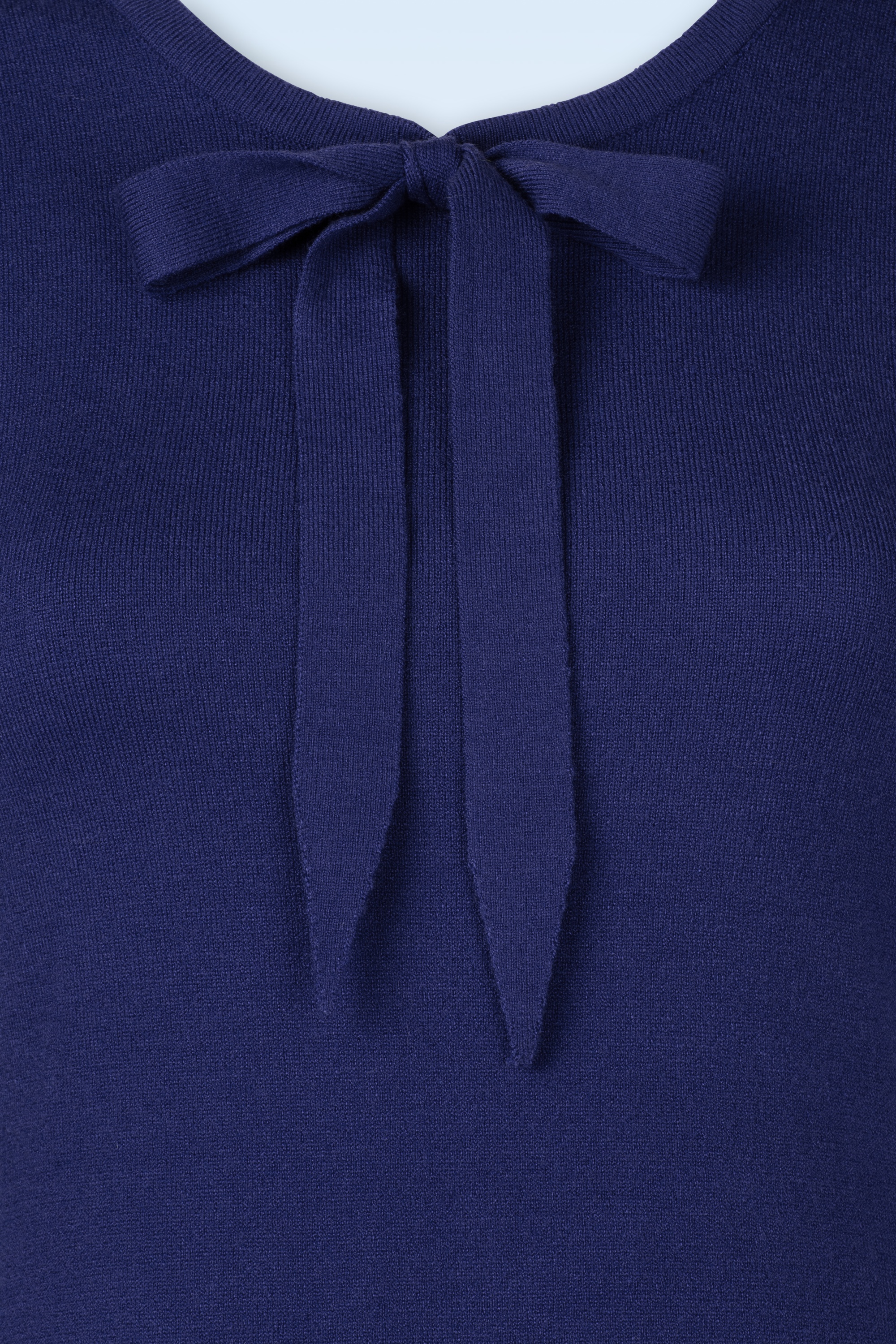 Topvintage Boutique Collection - Topvintage exclusive ~ Milly gebreide jurk in navy 3