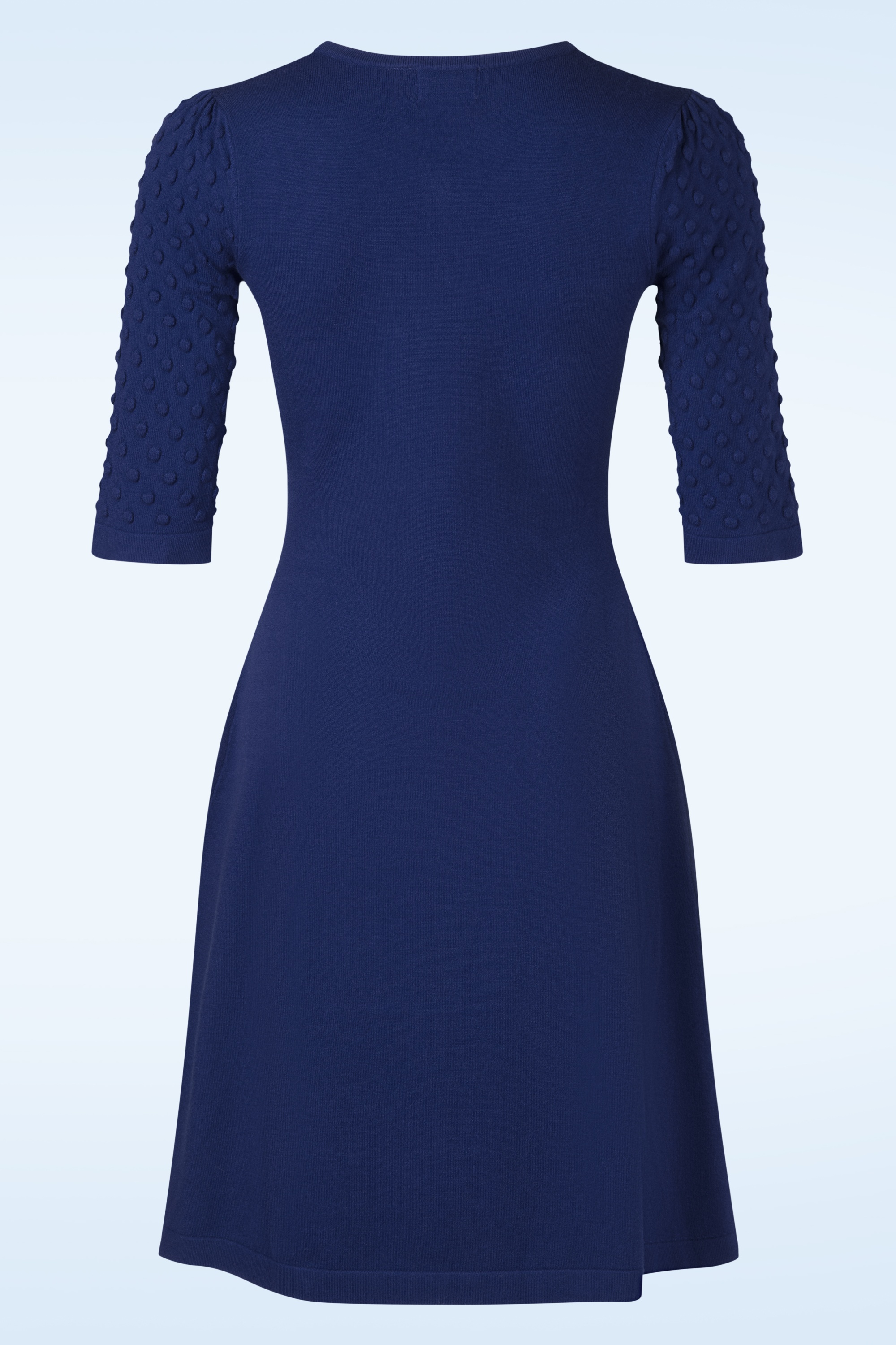 Topvintage Boutique Collection - Topvintage exclusive ~ Milly gebreide jurk in navy 5