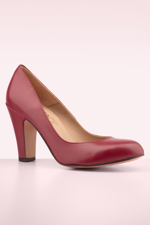 Topvintage Boutique Collection - Topvintage exclusive ~ Jeane Classy pumps in dieprood 4