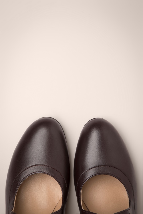 Topvintage Boutique Collection - Topvintage exclusive ~ Clara Flapper pumps in bruin 3