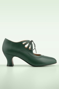 Topvintage Boutique Collection - Topvintage exclusive ~ Clara Flapper pumps in flessengroen 2