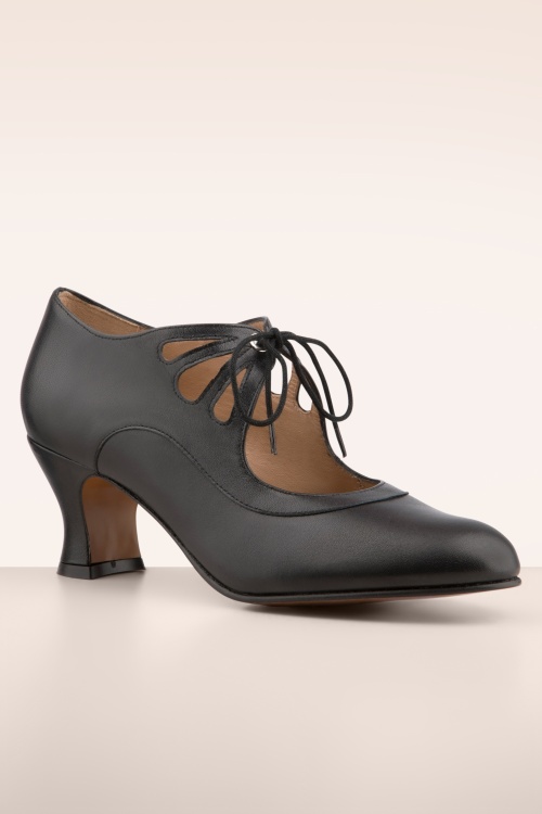 Topvintage Boutique Collection - Topvintage exclusive ~ Clara Flapper pumps in zwart 4