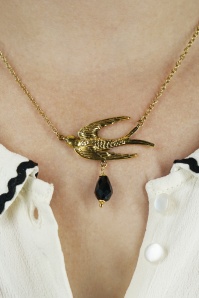 Urban Hippies - Bird ketting in goud en zwart