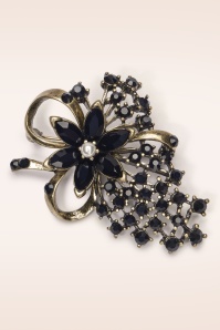 Lovely - Miriam Haskell parel broche in zwart