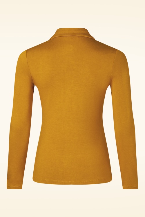 Surkana - Stella blouse van bamboe in okergeel 3