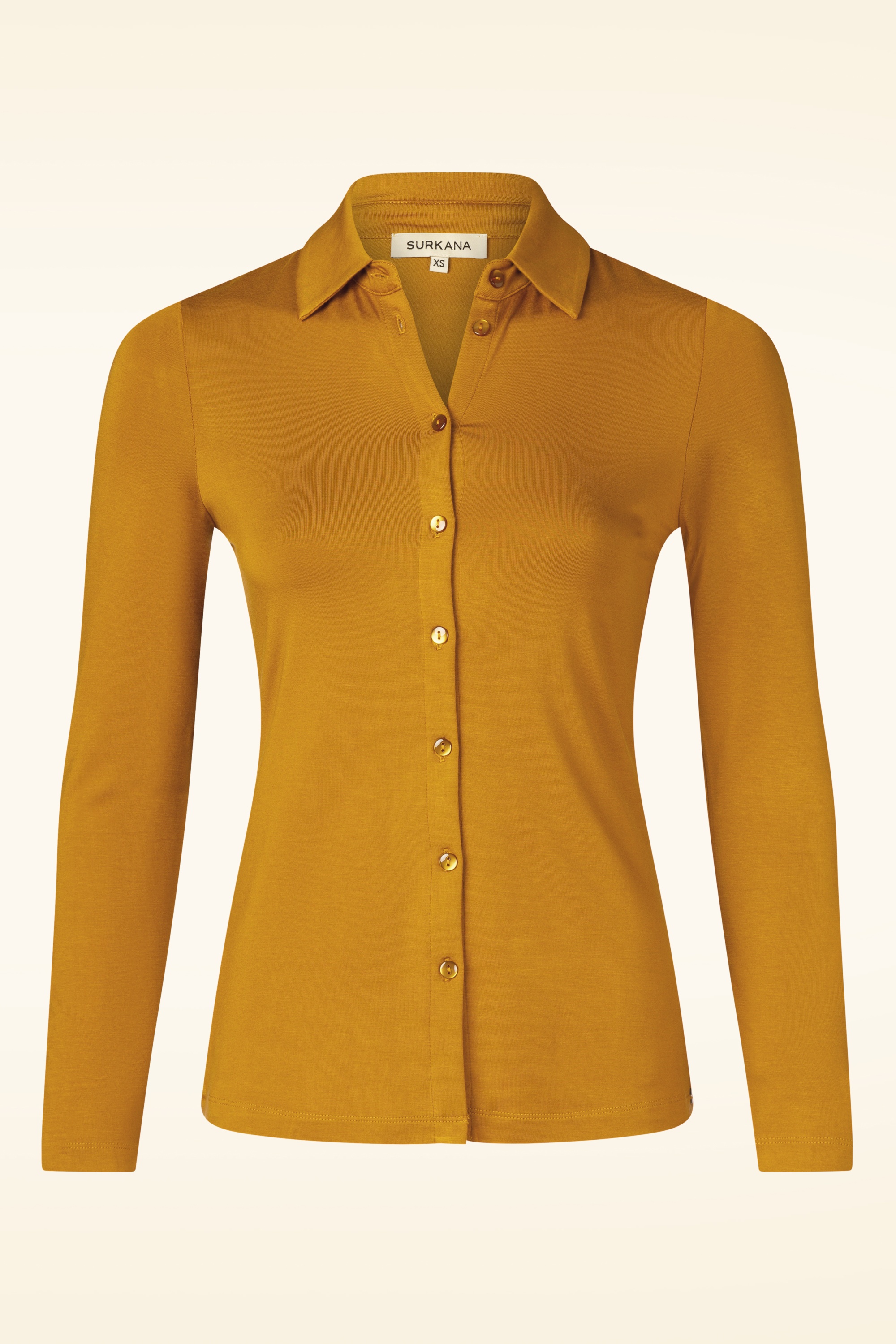 Surkana - Stella blouse van bamboe in okergeel