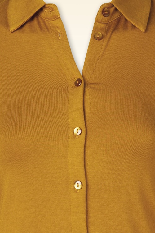 Surkana - Stella blouse van bamboe in okergeel 2