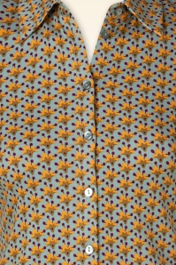 Surkana - Sadie blouse met grafische print in lichtblauw 3