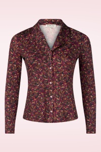 Surkana - Jade blouse met grafische print in multi