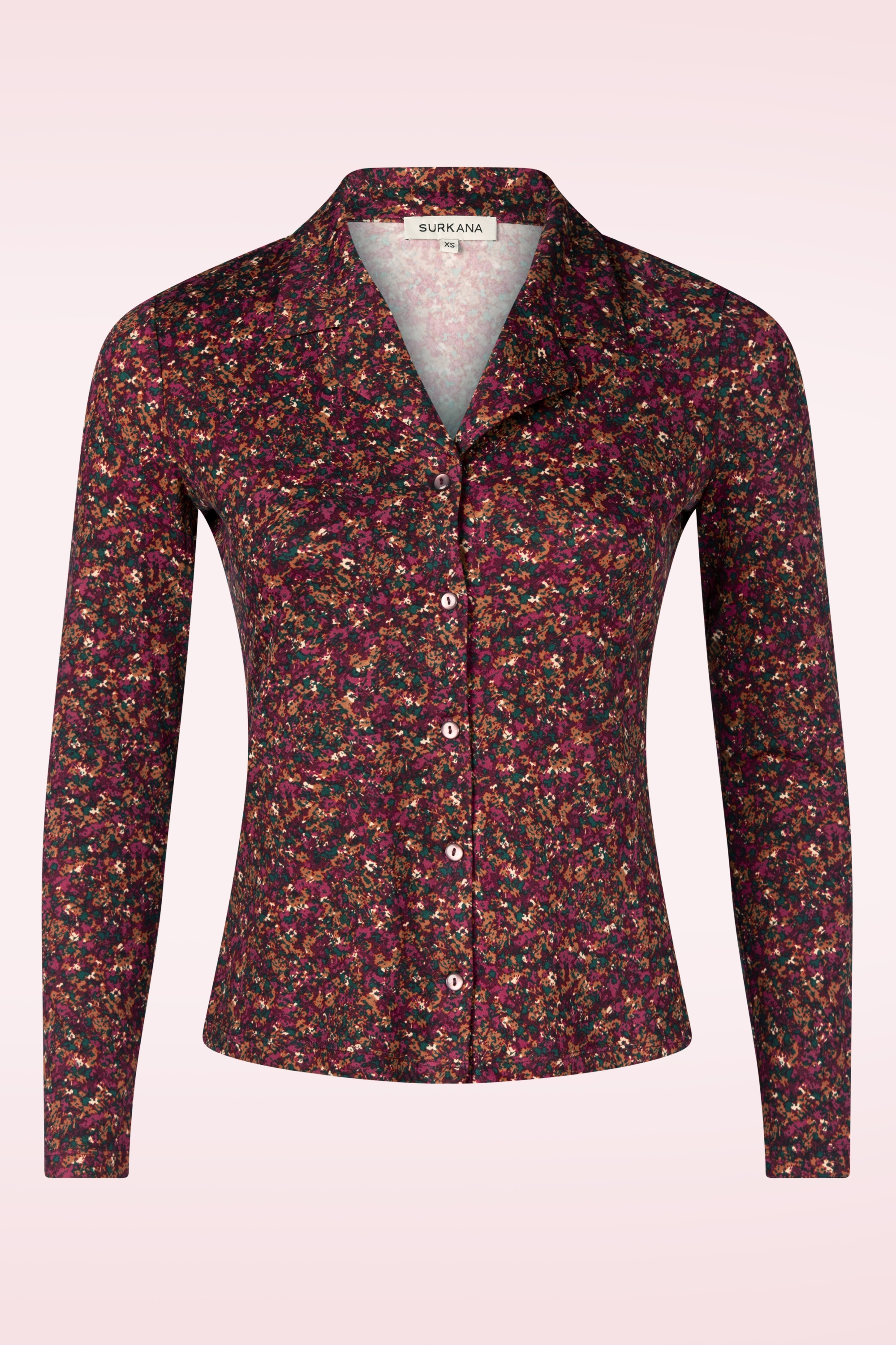 Surkana - Jade blouse met grafische print in multi