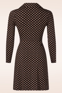 Surkana - Audrey geknoopte jurk in zwart en multi 3