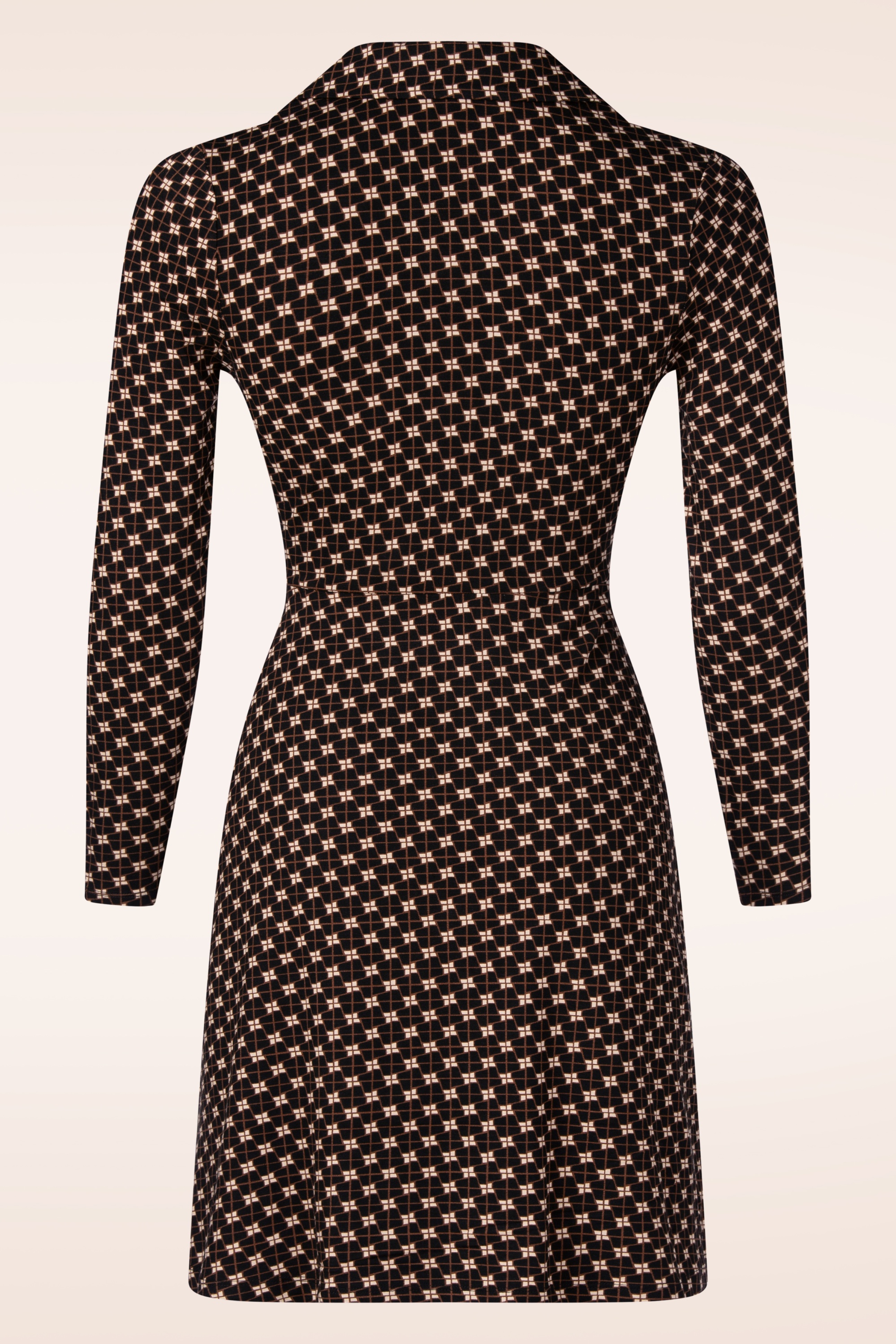 Surkana - Audrey geknoopte jurk in zwart en multi 3