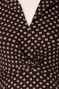 Surkana - Audrey geknoopte jurk in zwart en multi 2