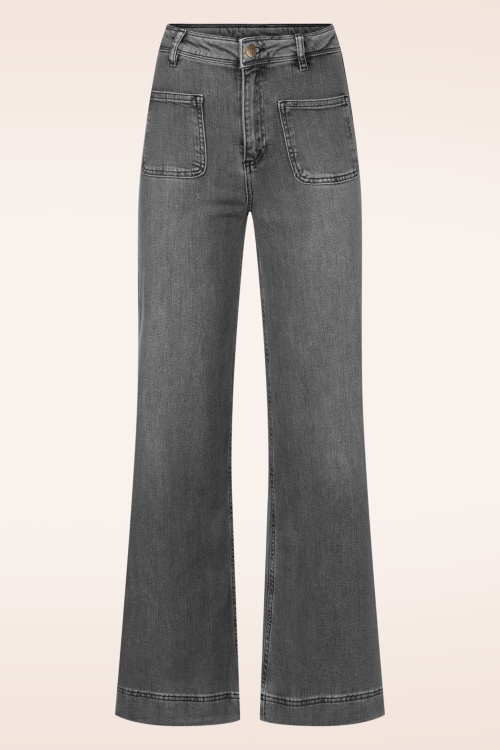 Surkana - Maureen Flare Cut jeans in grijs