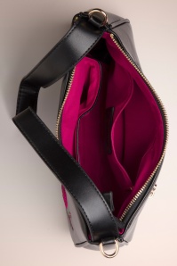 Banned Retro - Rose Garden handtas in zwart 4