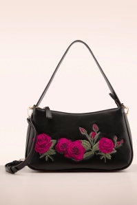 Banned Retro - Rose Garden handtas in zwart 3