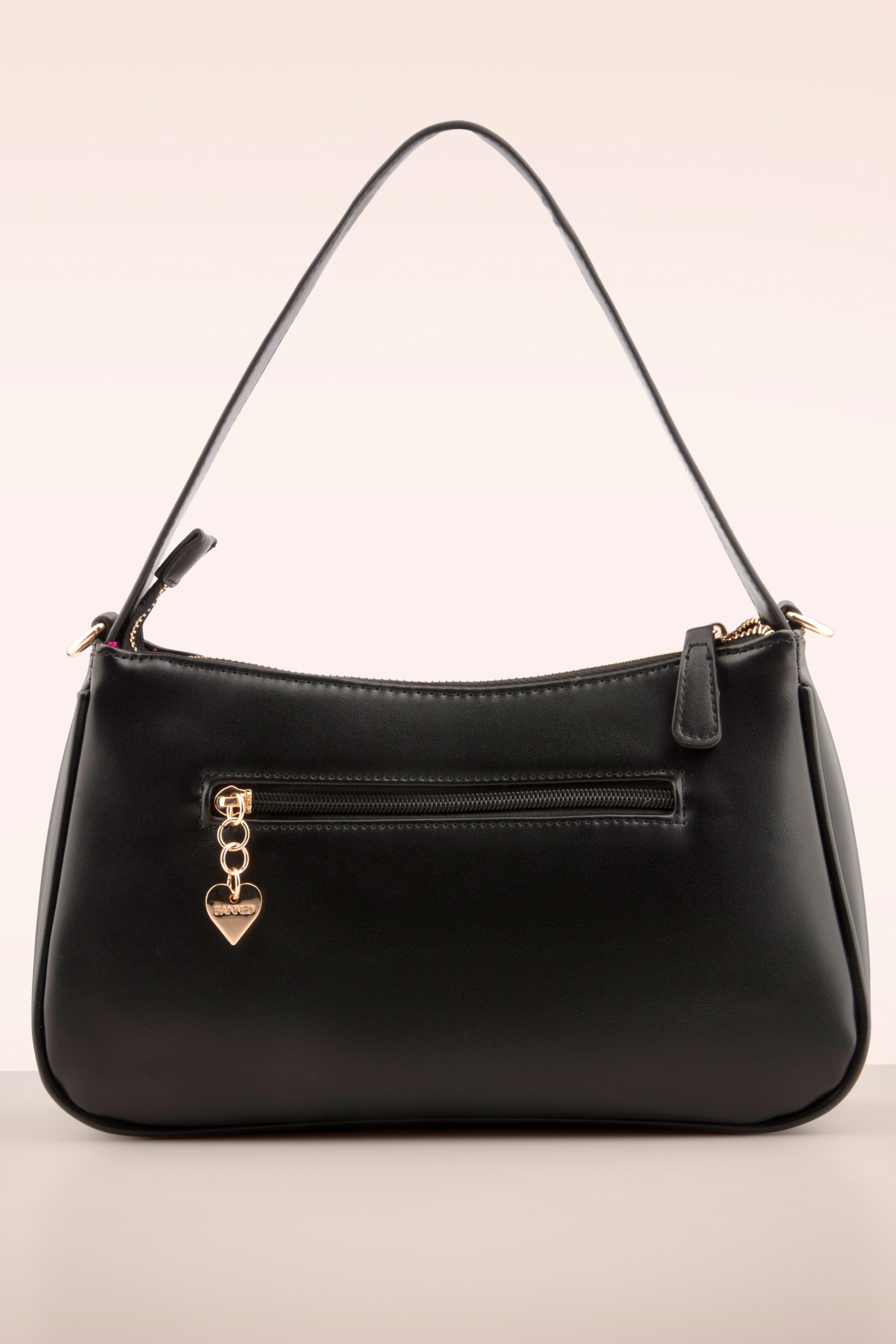 Banned Retro - Rose Garden handtas in zwart 5