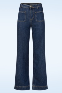 Surkana - Maureen Flare Cut jeans in indigo blauw