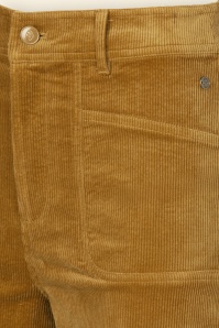 Surkana - Cara Wide Leg Corduroy pantalon in mosterdgeel 3