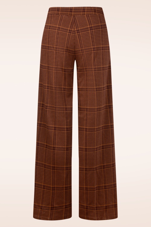 Surkana - Alba Checkered pantalon in steenbruin 2