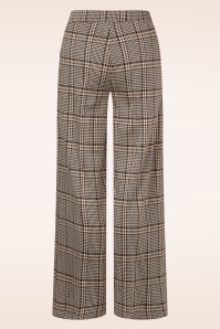 Surkana - Alba Checkered pantalon in ecru en zwart 4