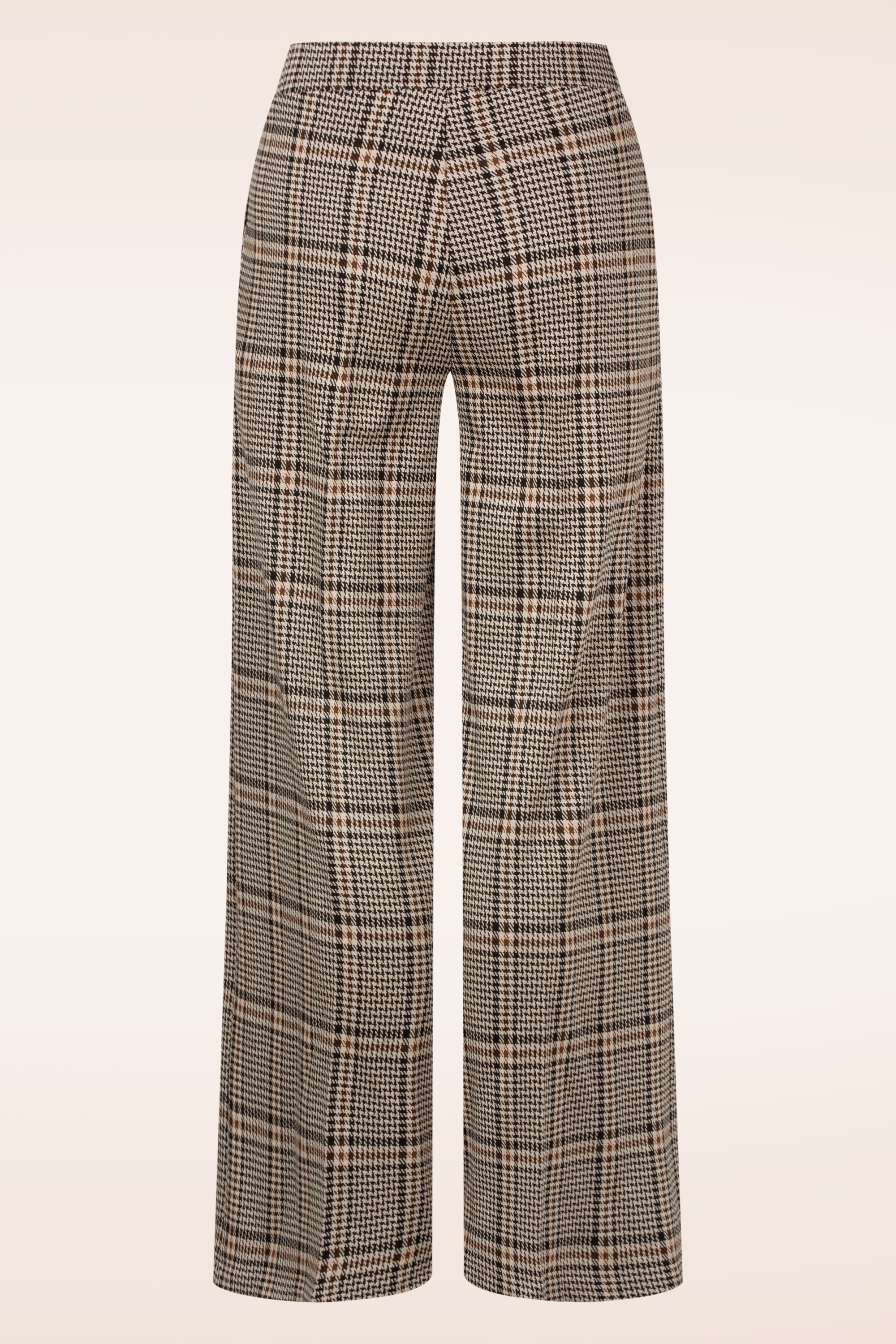 Surkana - Alba Checkered pantalon in ecru en zwart 4
