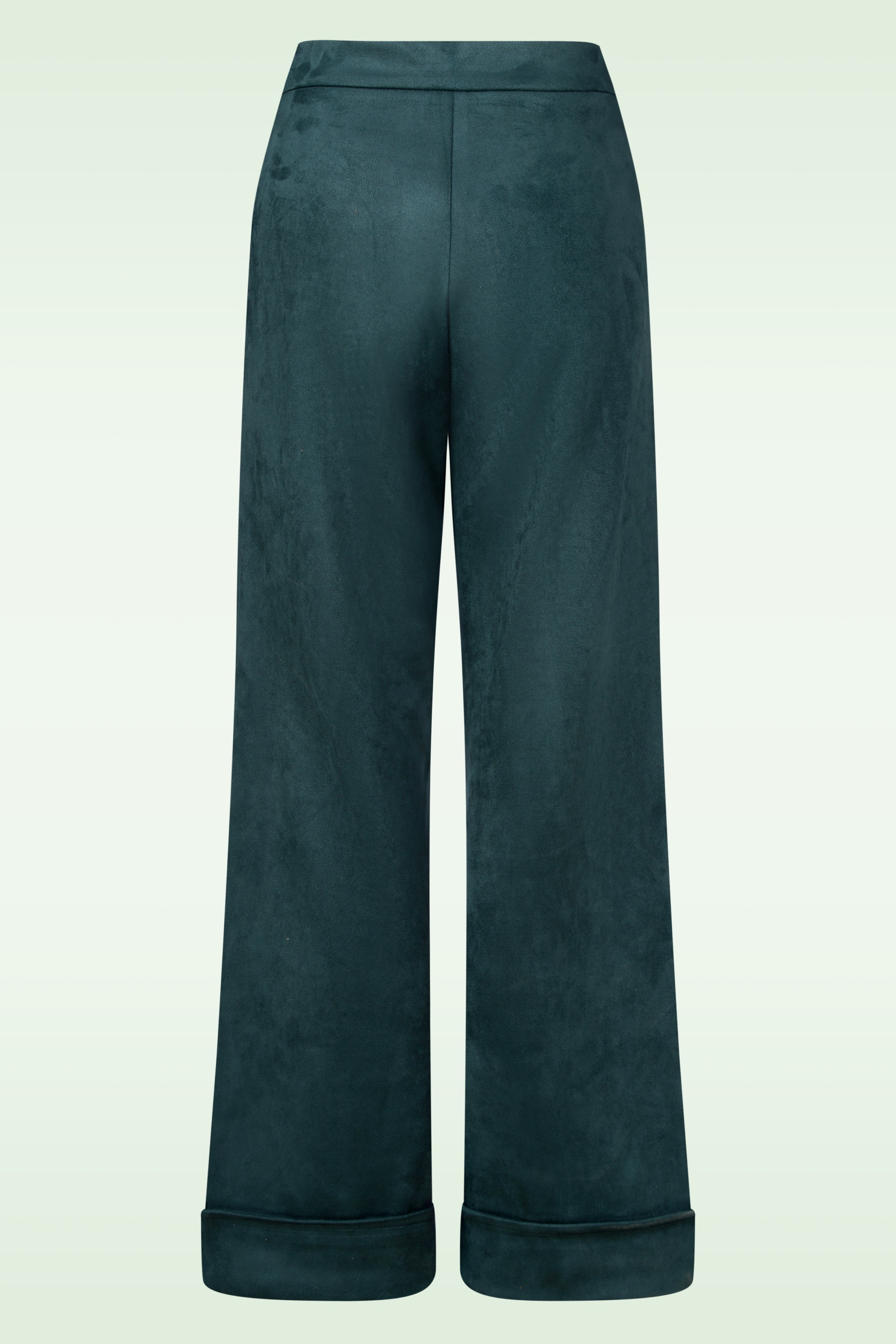 Surkana - Tammy Suedine Wide Leg pantalon in flessengroen 2